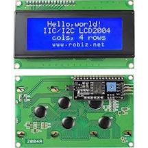Iıc I2c Seri 2004a 4x20 Mavi Karakter Lcd Modül Display Ekran 5v Beyaz Arka Işık 20x4 20 X 4