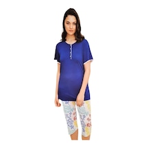 Blu Dream Bludream Battal Viskon Kısa Kol Büyük Beden Bayan Kapri Takım (550715604) Blu Dream Bludream Battal Viskon Kısa Kol Büyük Beden Bayan Kapri Takım (550715604)