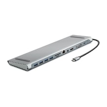 Type-c 3.0 Hub Pd Hdmı 4k Vga Lan Aux Kart Okuyucu 11 Port 5 Gbps Gri Hdx7854