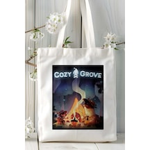 Art Hediye Cozy Grove Mobil Oyun Baskılı Omuz Çanta Çift Tafaflı Baskı Kişiye Özel 6 Çok Renkli
