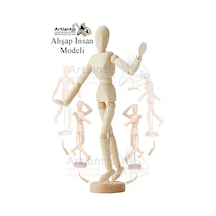 Ahşap İnsan Modeli 20cm A4 21x30 Eskiz Defteri Dereceli Karakalem Dağıtma Kalemi Zımpara Kalem Uzatma Aparat Hamur Silgi