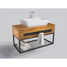 Ntconcept Masif Ağaç Lavabo Dolabı (Hilton) (419333999)