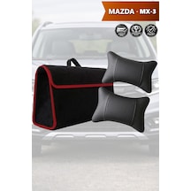 Mazda Mx3 Uyumlu Koltuk Yastığı Bagaj Çantası Siyah Renk Lüks Model