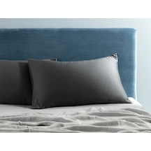 Madame Coco Ciel Saten 2'li Yastık Kılıfı Yask-00000150 X 70 Cm-koyu Gri