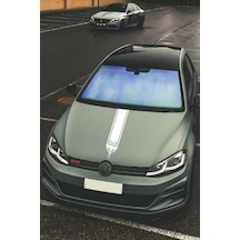 Oto Kaput Şerit Sticker Kılçık Tasarımlı Beyaz 15 60 Cm