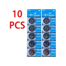 Meridiangoods 10 Adet Cr2450 3v Lityum Pil Anahtarlık Kumandası Yüksek Kapasite 600mah