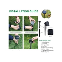 Moly Yeşil Güneş Enerjili Bahçe Partisi Dekorasyon Işığı 20m 200 Led 8 Fonksiyon Ip65 Otomatik Nikel Hidrojen Pil Yeşil