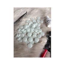 Beyaz Yuvarlak Sanatsal Mozaik 18x18mm 100gr