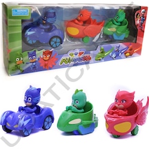 Pjmask Pijamaskeliler 3 Lü Arabalı Karakter Seti