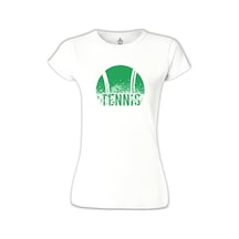 Tenis - Tennis Green Beyaz Kadın Tshirt 001