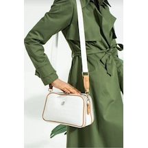 Just Polo Kadın Ayarlanabilir Askılı Günlük Kullanıma Uygun Şık Çapraz Ve Omuz Çantası P234023mh Beyaz Camel