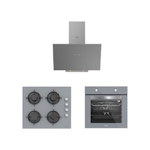 Silverline BO65E1S01 - CS5349S01 - 3481 Flam 60 Gri Ankastre Set