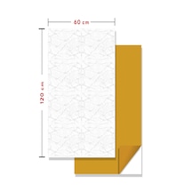 Kendinden Yapışkanlı Fayans Kaplama Pvc Karo Silver Desen 60x120 Cm 1 Adet 0,72 M2