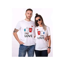 Tshirthane Like Love Sevgili Kombinleri Tshirt Kombini Beyaz