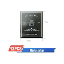 12 Adet Siyah Sticker-sabunluk Buzlu Doldurulabilir Şampuan Pompası Şişe Sabun Losyon Kabı Sabun Pompası El Yıkama Banyo Aksesuarları Setleri