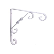 12 Adet Burgulu 20 x 20 cm Dekoratif Raf Altı Ayağı Konsol Beyaz