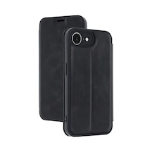 iPhone Uyumlu 16e Kılıf Flip Cover - Siyah Çok Renkli