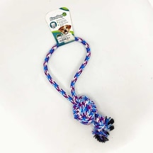 Eurodog - 594 - Diş İp Halka Topuz Düğ.mor Mavi Bey - Edntrend - 45 Cm