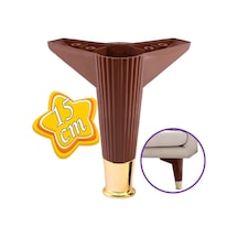 Golden Ayak 15 Cm Kahve Altın Gold Mobilya Kanepe Sehpa Ünite Koltuk Ayağı Baza Ayak Ayakları