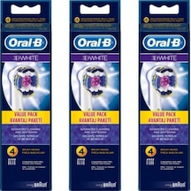 Oral-B 3D White Elektrikli Diş Fırçası Yedek Başlığı 3 x 4'lü
