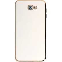 Samsung Galaxy Uyumlu J7 Prime Kılıf Volet Silikon - Beyaz