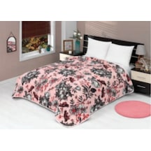 Mink Lacasa Lüks Vizon Tek Kişilik 1095 Pudra Battaniye 160X220