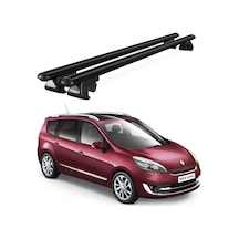 Venüs Renault Scenic 7 Posti 2009-2013 Uyumlu Siyah Ara Atkı Port Bagaj Tavan Barı