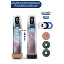 Erofoni Ipx7 Pro Sulu & Susuz Kullanılabilen Otomatik Vakumlu 2 İn 1 Yüksek Basınçlı Ayarlı Emişli Penis Pompası