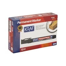 Kraf 220 Siyah Yuvarlak Uç Permanent Koli Kalemi 12'Li