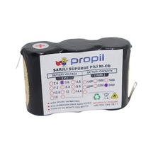 3.6 V 2400 Mah Yan Yana Şarjlı Süpürge Pili