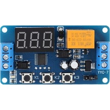Tek Yollu Röle Modülü - Zaman Ayarı, Gecikme Ve Döngü Fonksiyonları - Led Ekranlı Kontrol Cihazı Dc 3-7v