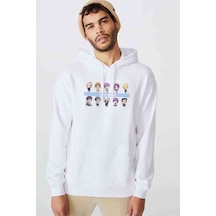 Anime Tokyo Ghoul Anteiku Baskılı Beyaz Erkek Örme Kapşonlu Sweat (531044871)