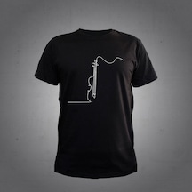 Herşey Nota Kemancı Siyah Tshirt Unisex 001
