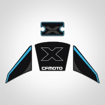 Cf moto 250 CL X Siyah Mavi Hidrolik ve kontak Anahtar Çizilmesine karşı Koruyucu Sticker set clx