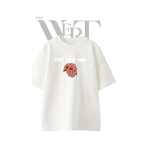 Thewert Matrix Red Pill Tasarım Baskılı Ünisex Beyaz Oversize T-shirt