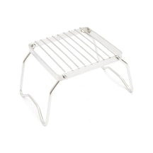 Katlanabilir Paslanmaz Çelik Kamp Ocağı - Bbq, Yemek Ve Kahve Pişirme İçin Gümüş Gümüş