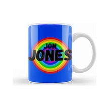 Jon Jones Vintage Retro Rainbow Style Warriors Design Wrestlers Gift Kupa Bardak Porselen Karışık