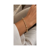 Kadın Gold Renkli Zarif Zincir Bileklik Şık Ve Modern Günlük & Özel Gün Takısı Altın - 919427539 Altın