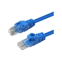 Koodmax - 2 Metre Cat6 Kablo Ethernet İnternet Network Patch Kablosu - Fabrikasyon - Mavi