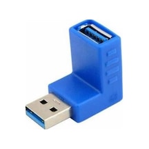USB 3.0 90 Derece L Dirsek Dişi - Erkek Çevirici Dönüştürücü