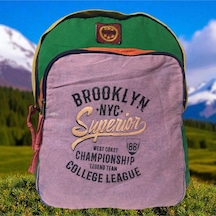 Old Cotton Cargo Kaliteli Tek Bölmeli Vintage Salaş Disayn Günlük Sırt Gezi Okul Kamp Çantası 32 Cm X 38 Cm Pembe