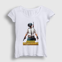 Presmono Kadın Cover Pubg T-shirt Beyaz
