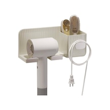 Minimalizm Duvara Monte Saç Kurutma Makinesi Tutucu Beyaz