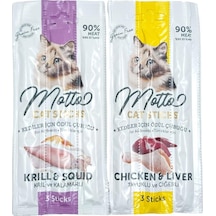 Motto Kedi Ödülü 2 'li Set Kril Ve Kalamarlı ,tavuklu Ve Cıgerli