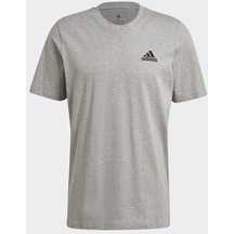 Essentials Embroidered Logo Tişört Gri 001