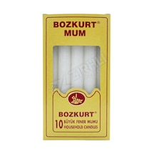 4 Adet Bozkurt Mum Büyük Boy Fener Mumu 10'lu 500 Gr Çok Renkli