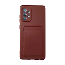 Sh Newface Samsung Galaxy A72 Kılıf Kelvin Kartvizitli Silikon - Bordo Najmaddin