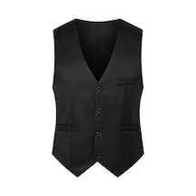 Erkek Takım Elbise Yeleği İş Yeleği Siyah
