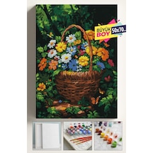 Sayılarla Boyama Seti Numaralı Tuval Fırça Boya Dahil Kasnaklı Set 50x70 Cm - Çiçeksepeti