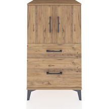 Hyperion Komodin 2 Raflı 2 Çekmeceli 2 Kapaklı 60x44x106 Çam-çam Çam